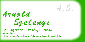 arnold szelenyi business card