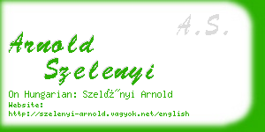 arnold szelenyi business card